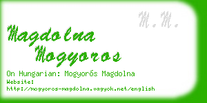 magdolna mogyoros business card